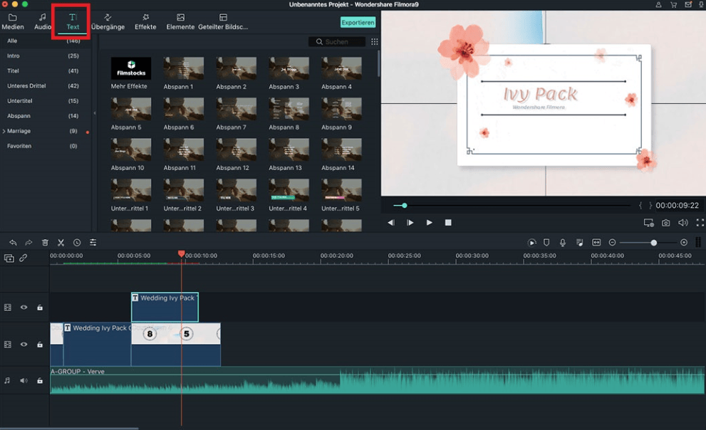 Wie wird Text in iMovie hinzugefügt?